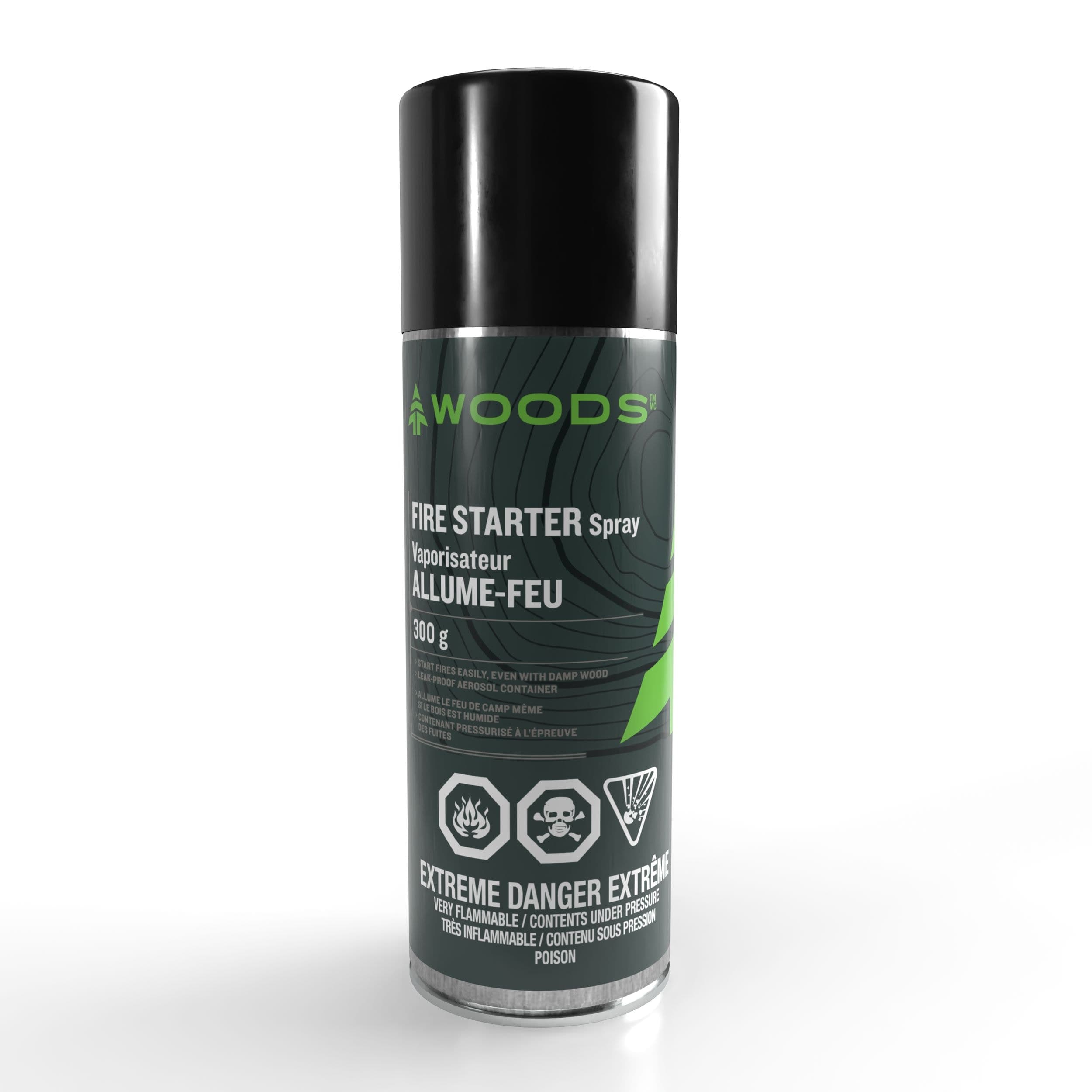 Woods Fire Starter Fluid Spray For Camping Fires, Firepits & Charcoal/Wood BBQs, 300-g