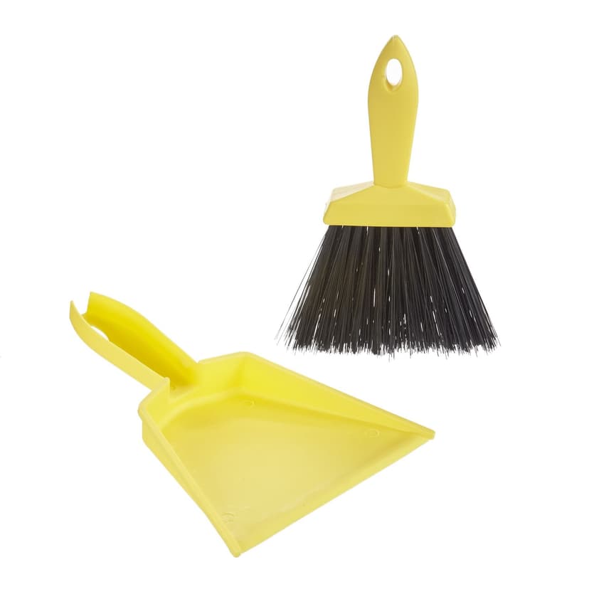 Outbound Portable Compact Snap-On Wisk Hand Broom & Dust Pan Set For Camping, Home & Travel