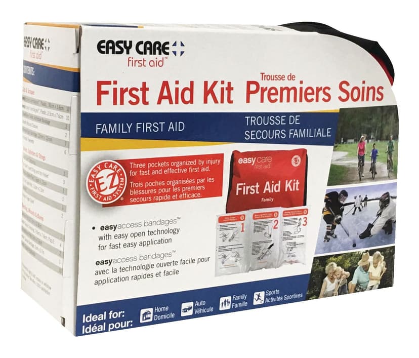 Easy Care First Aid Family First Aid Kit, Emergency Medical Injury & Survival Supplies w/ Case