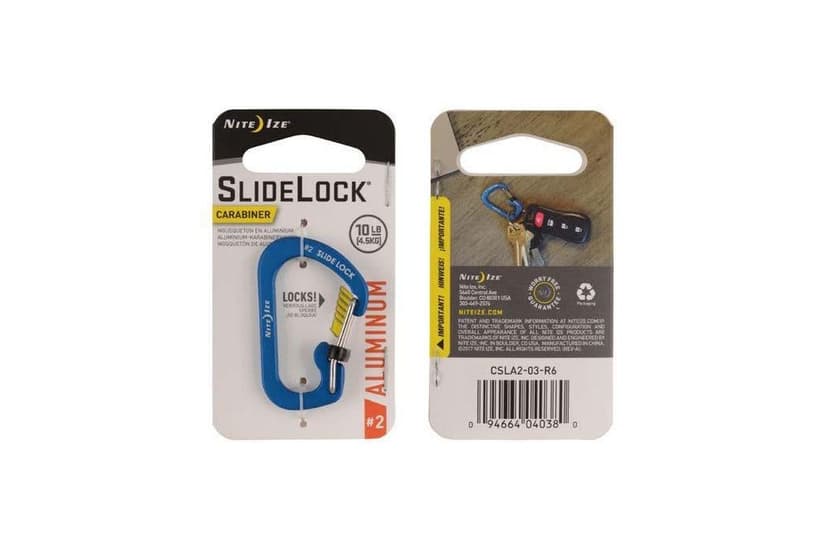 Nite Ize SlideLock #4 Aluminum Wiregate Accessory Carabiner Clip, Holds Up To 75-lbs