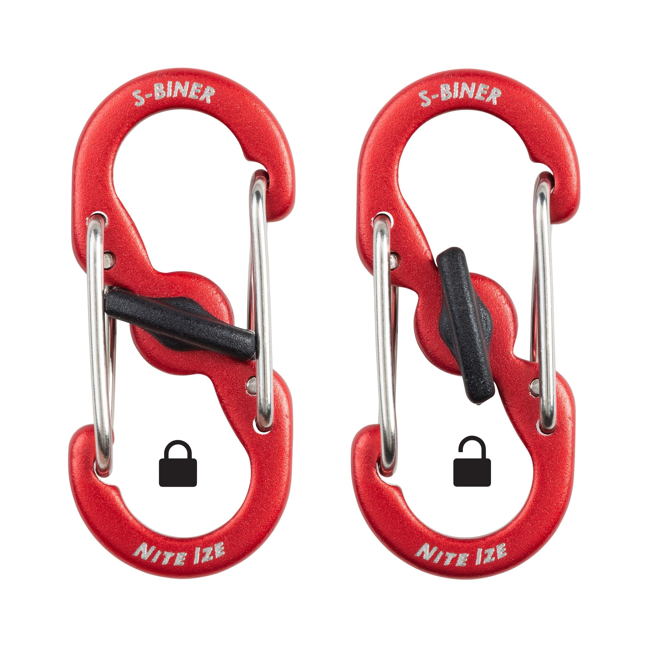 Nite Ize KeyRing Locker S-Biner Identification Keychain w/ 6 Colour-Coded S-Carabiner Clips