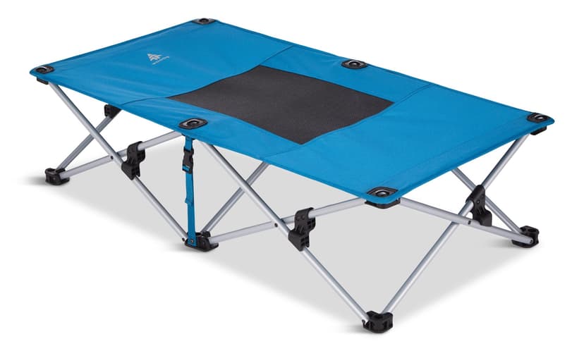 Woods DOG-WOOD Portable Folding Dog Cot w/ Carry Bag, Supports 70-lb, Blue