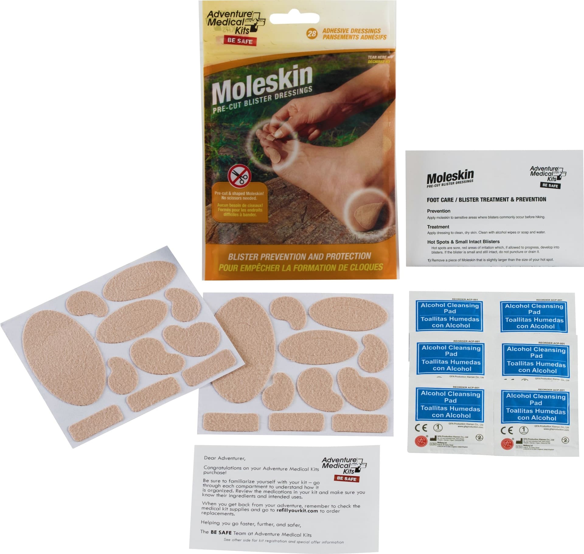 Adventure Ready Moleskin Pre-Cut Blister Dressing Kit