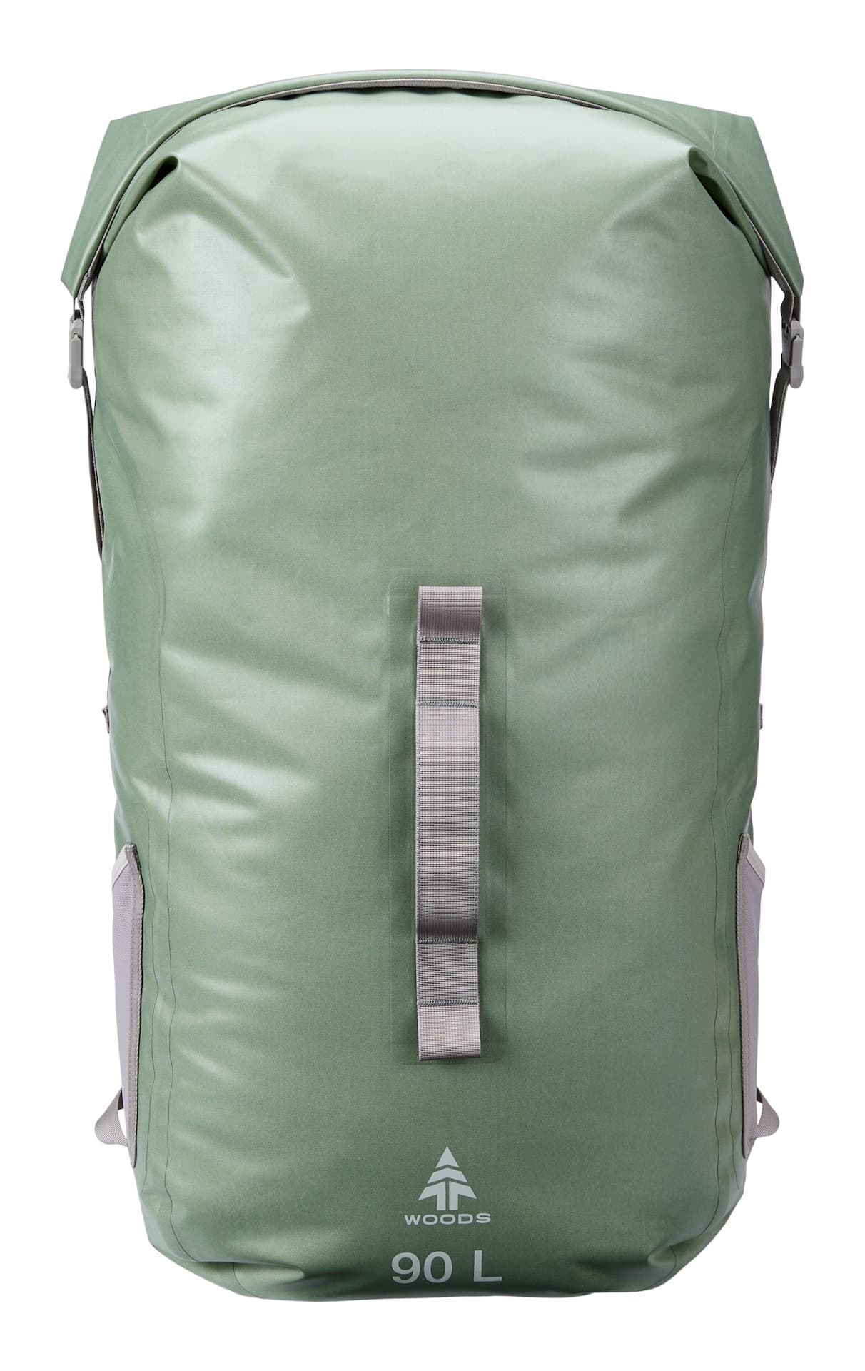 Woods Portage Dry Roll Top Waterproof Dry Backpack For Camping/Hiking/Canoeing/Kayaking, 90-L, Green