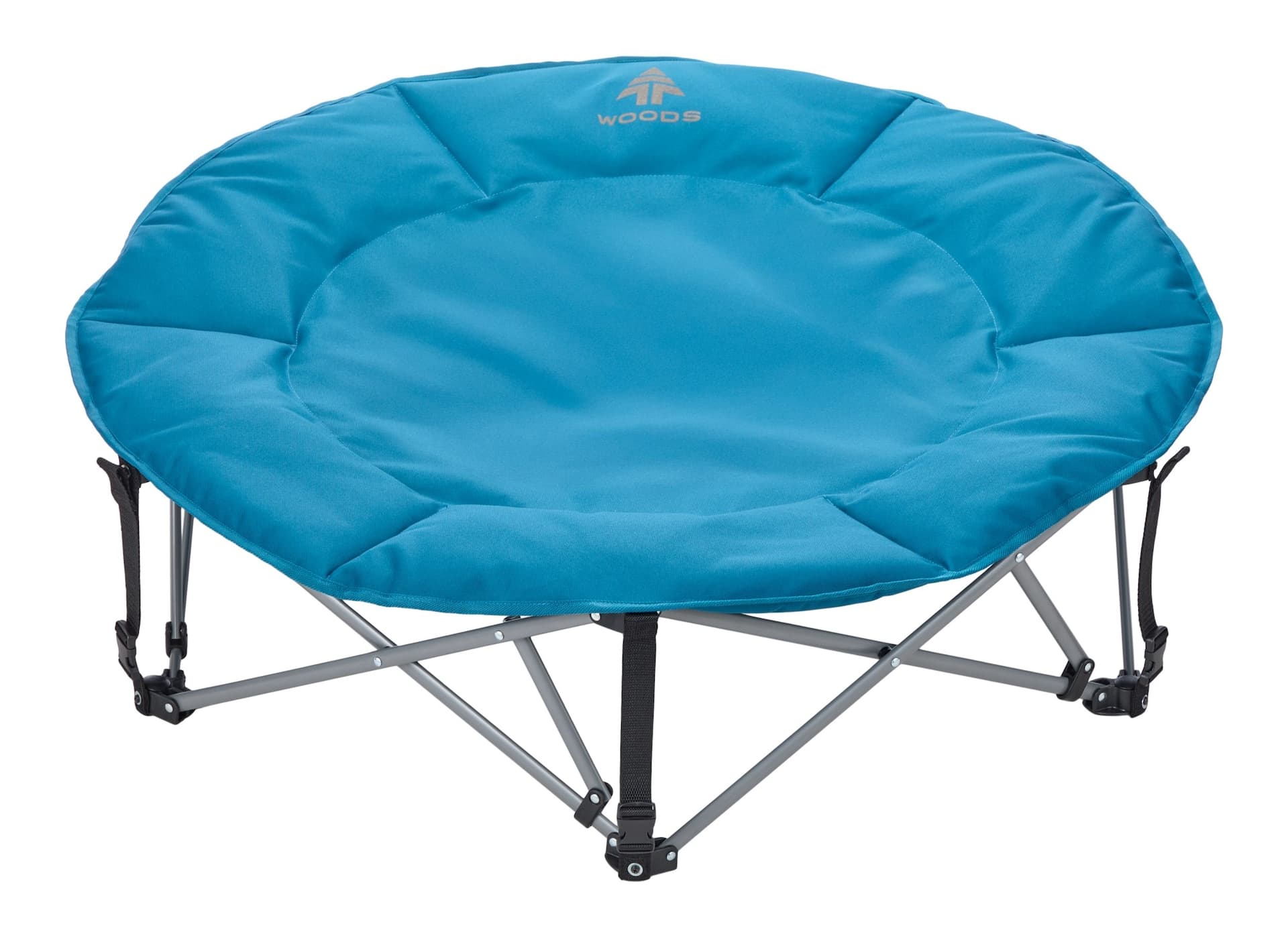 Woods Dog-Wood Portable Folding Padded Dog Cot, Blue Coral, Large