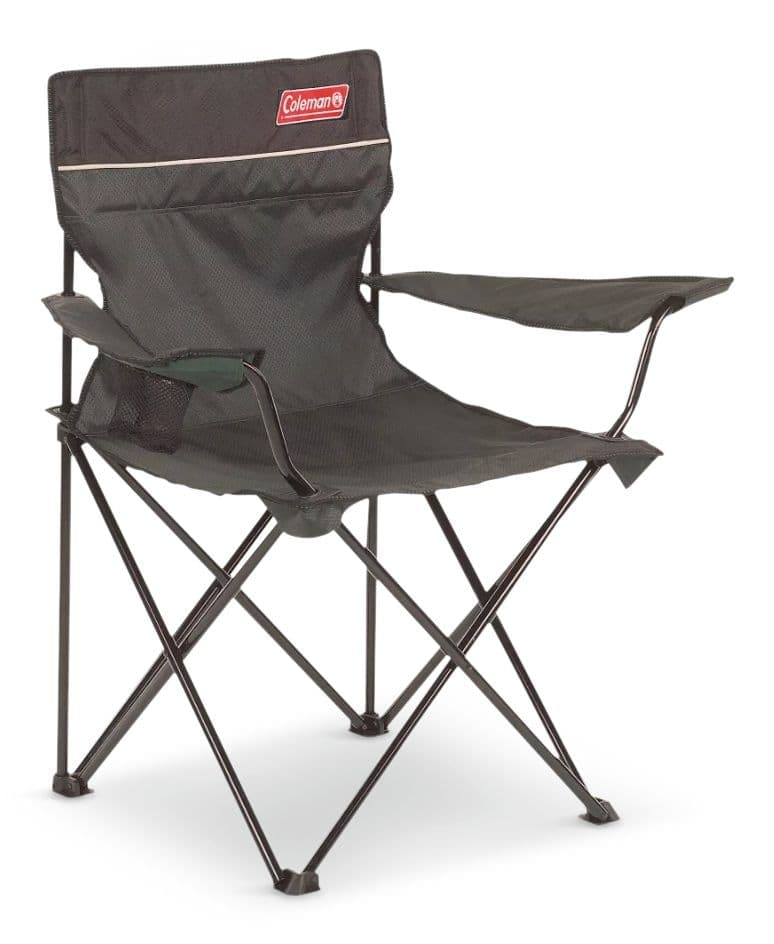 Coleman Extra Large Quad Folding Camping Chair with Cup Holder & Carry Bag, Assorted Colours