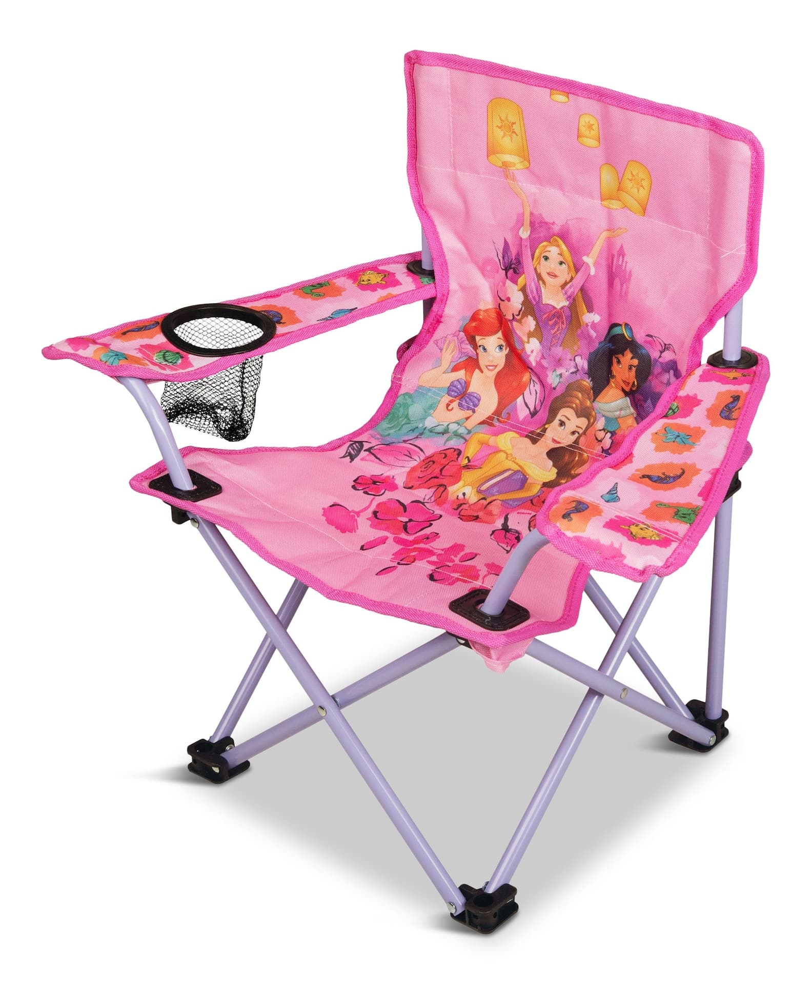 Disney Princess Kids' Folding Camp Chair with Cup Holder and Carry Bag