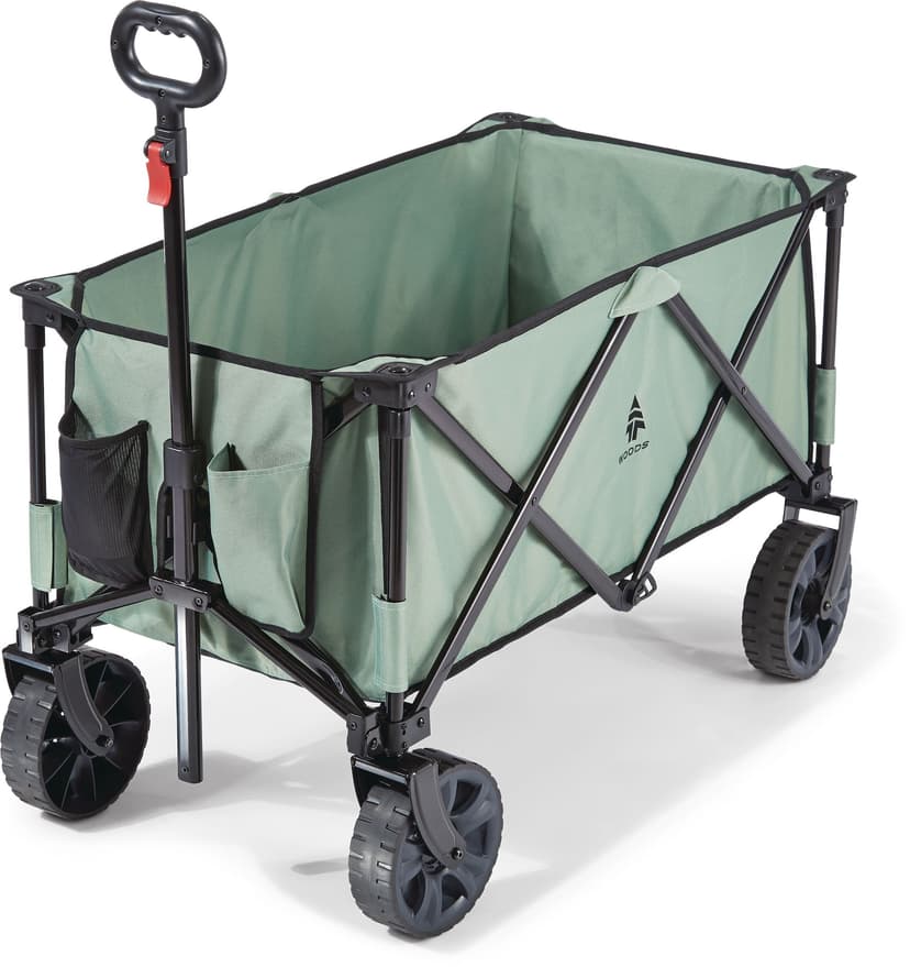 Woods™ Outdoor Collapsible Folding Utility Adventure Hauler Wagon with Carry Bag, 225-lb Capacity, Sea Foam