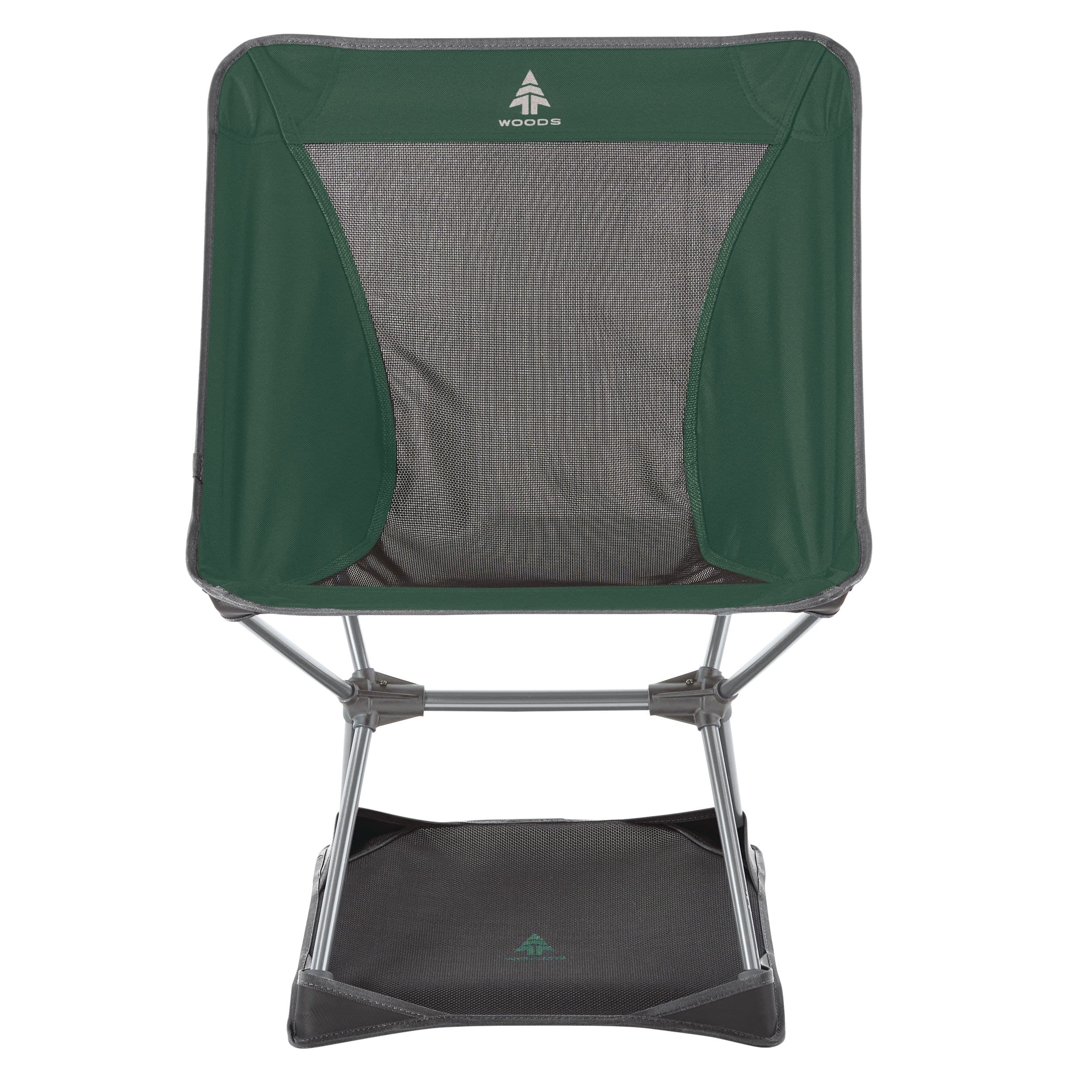 Woods Terra Powerlite Folding Camping Chair with Sand/Snow Platform & Carry Bag