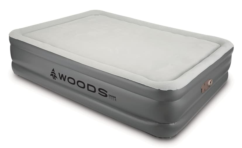 Woods™ Tritech™ Memory Foam Double-High Queen Air Mattress with Built-In 120V Pump