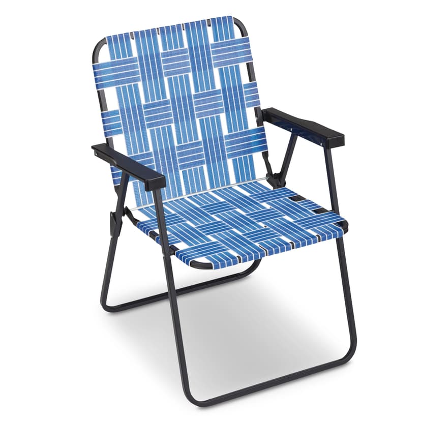 Outbound Classic Retro Portable Webbed Lawn Chair, Blue