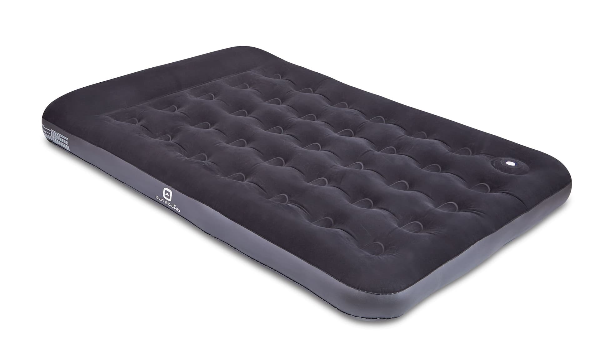Outbound Double Single-High Inflatable Air Mattress/Airbed w/ Built-In Foot Pump & Pillow
