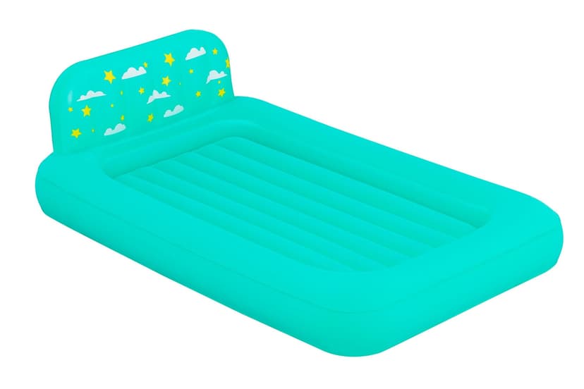 Outbound Kids' Single-High Airbed/Air Mattress with Headboard, Blue