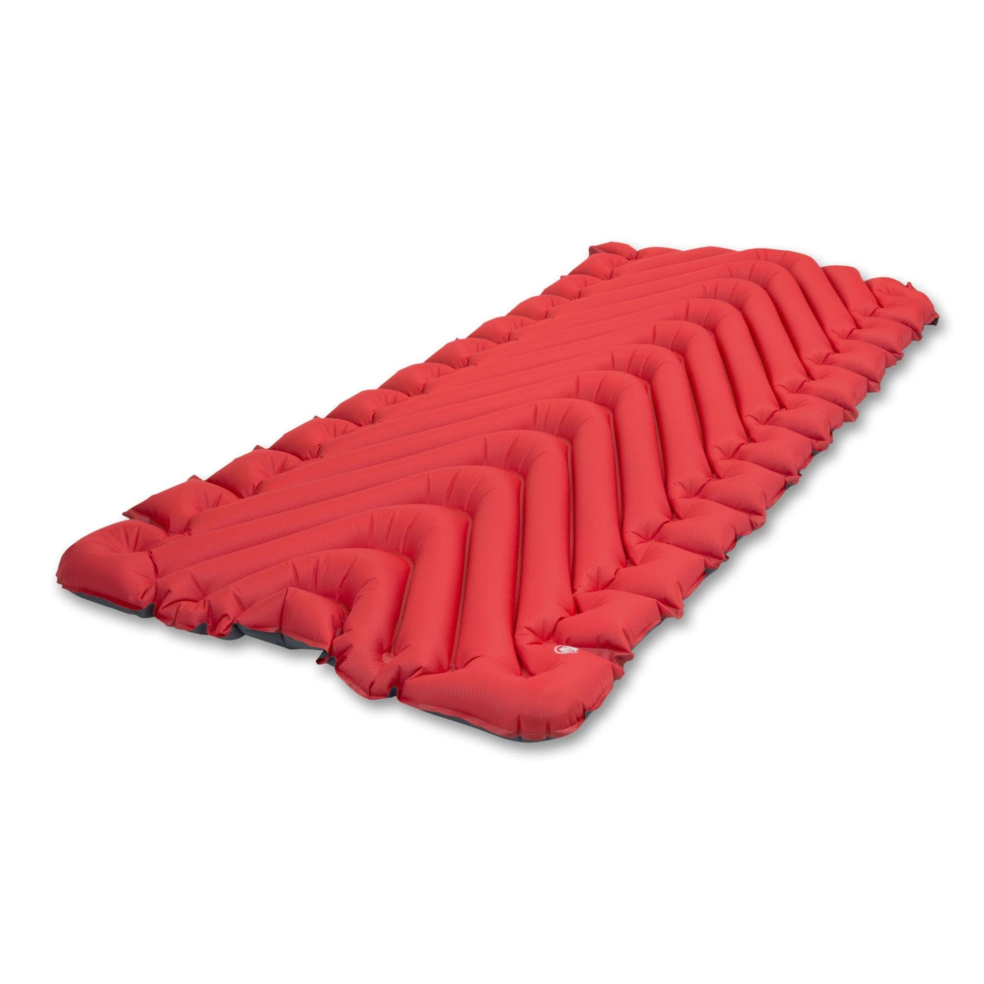 Klymit Insulated Static V Luxe 4-Season Lightweight Inflatable Sleeping Pad, Regular, Red