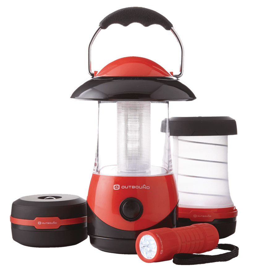 Outbound Battery-Powered LED Camping Lantern, 4-pc