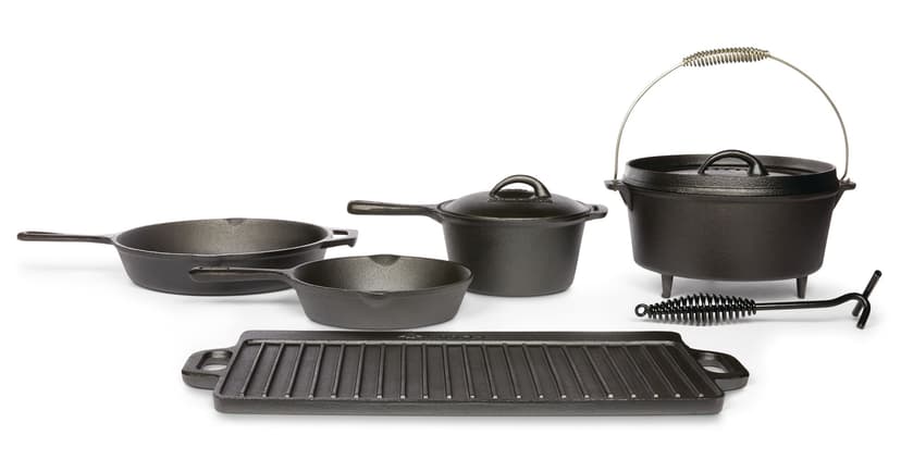 Woods™ Heritage Cast Iron Non-Stick Camping Cook Set, 6-pc