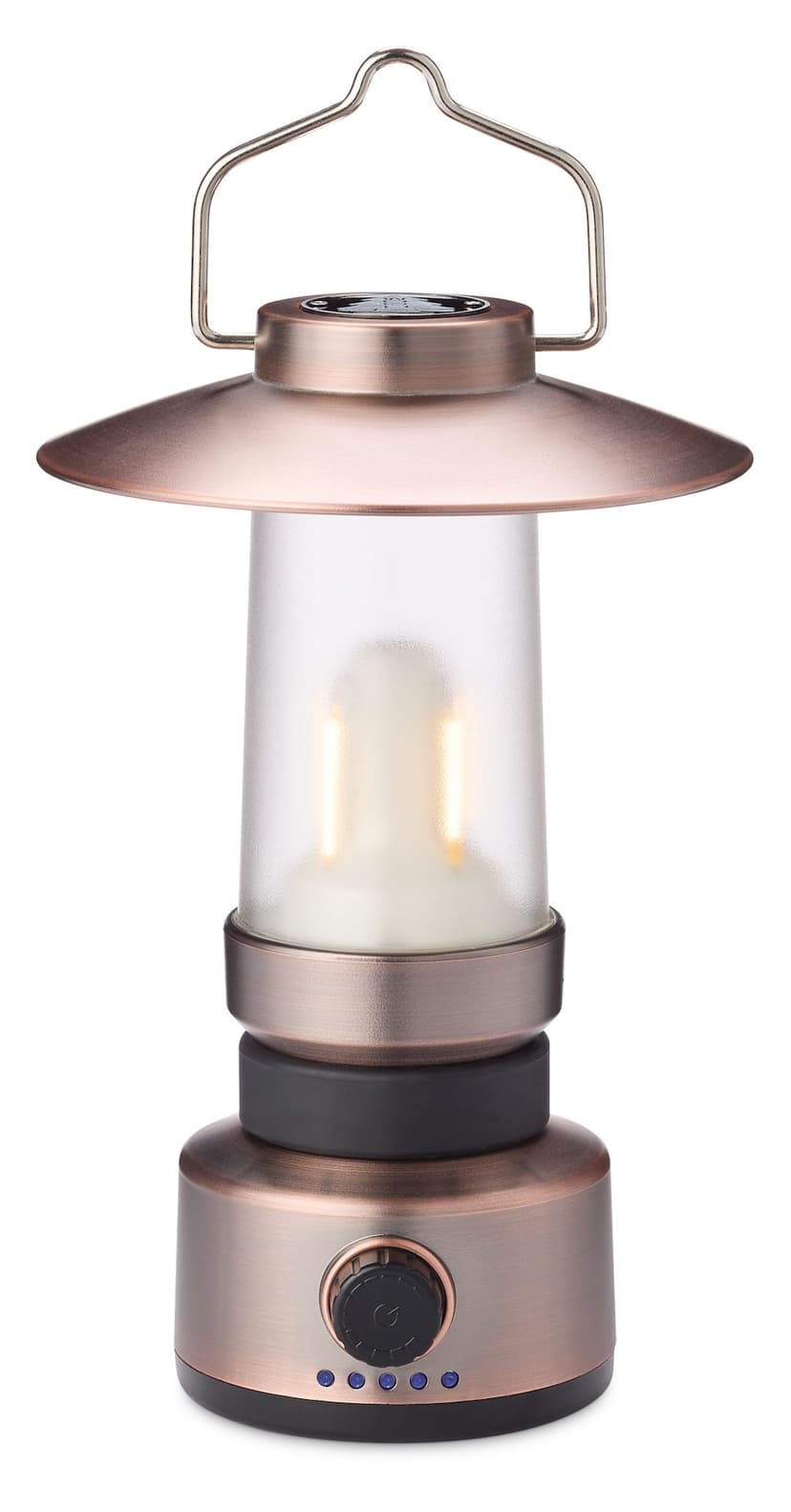 Woods Heritage Vintage IPX4 Rechargeable LED Camping Lantern with Hook, 400 Lumens, Bronze