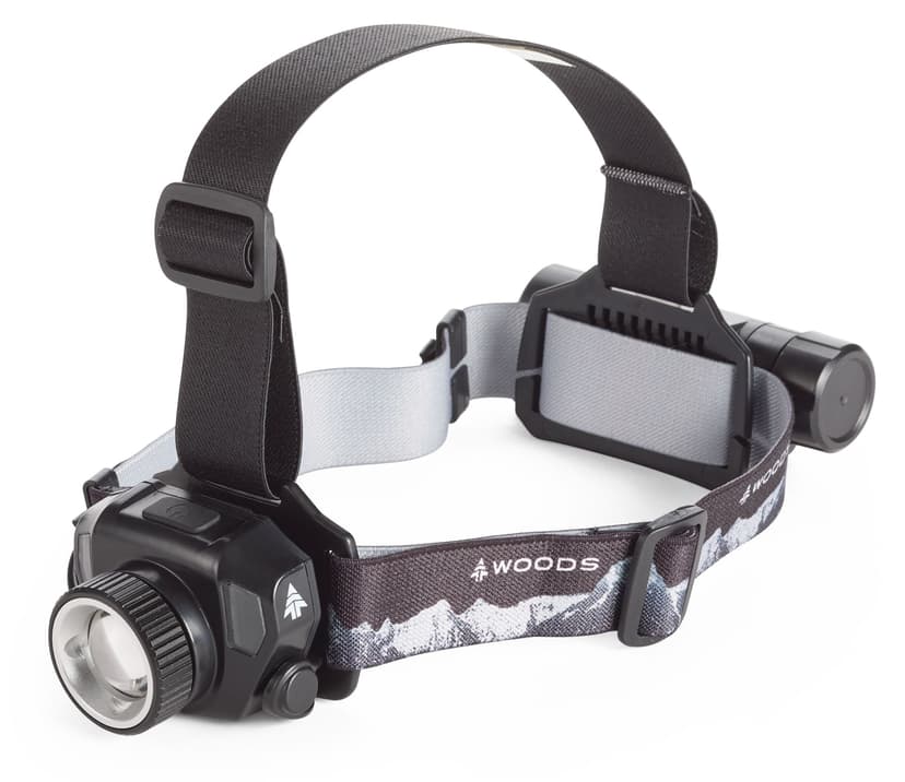 Woods Beam Ultra-Bright Rechargeable LED Camping Headlamp, 1000 Lumens, Black