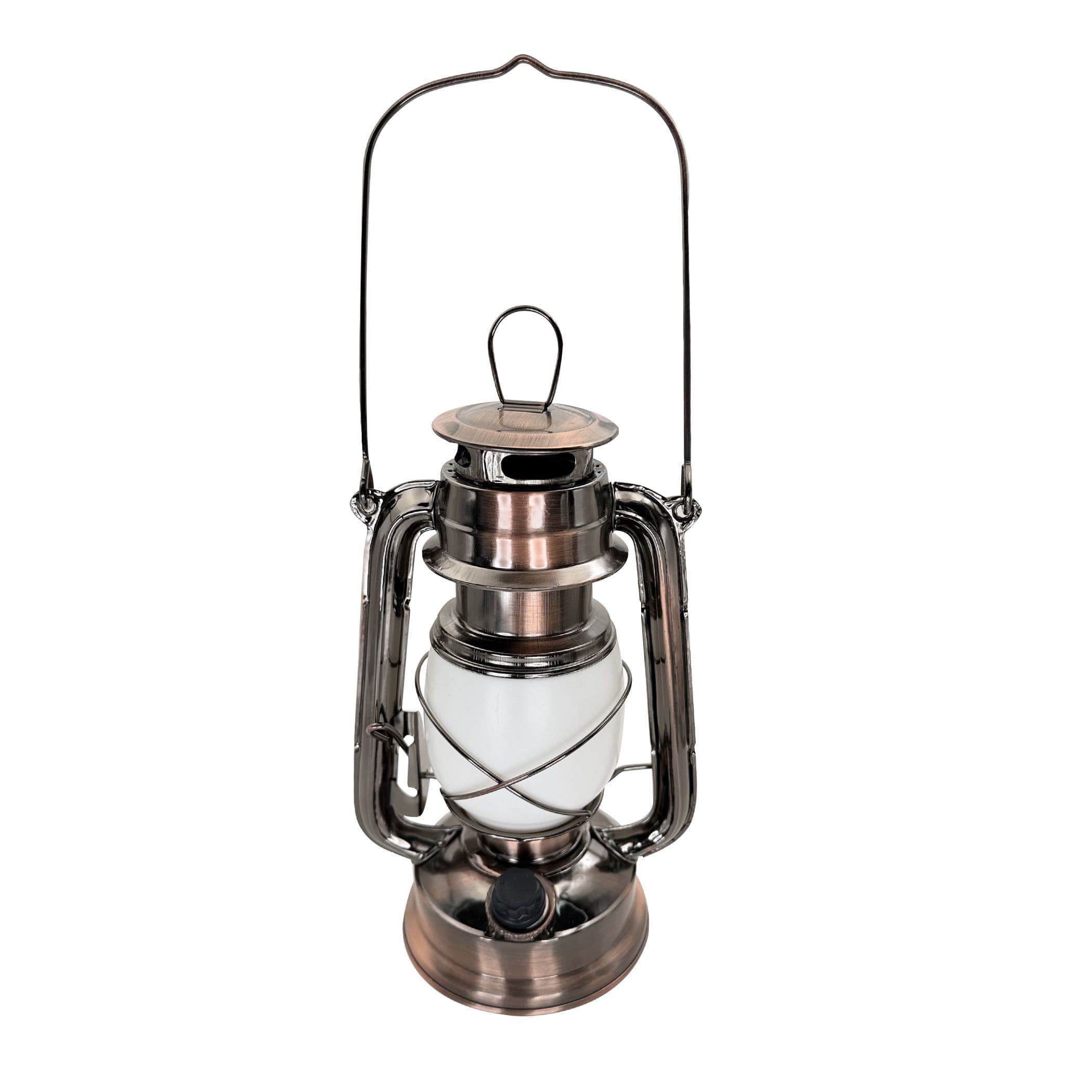Interlite Vintage Hurricane Lantern with Hook, 90 Lumens
