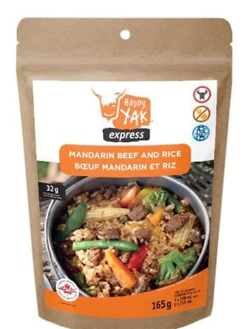 Happy Yak Express Mandarin Beef & Rice, Freeze Dried Meal, 165-g
