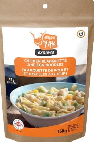 Happy Yak Express Chicken Blanquette & Egg Noodles, Freeze Dried Meal, 160-g