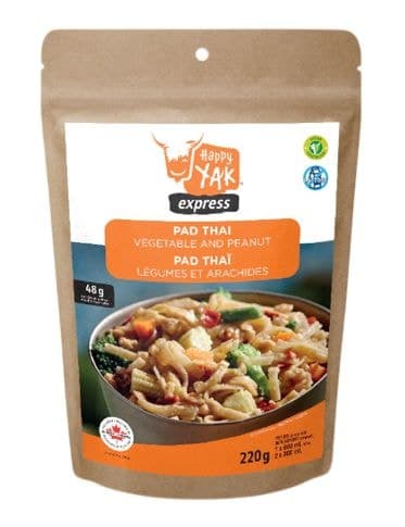 Happy Yak Express Pad Thai Vegetable & Peanut, Freeze Dried Meal, 200-g