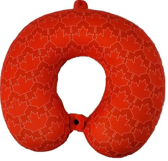 Maple Leaf Canada Proud Neck Pillow, Red