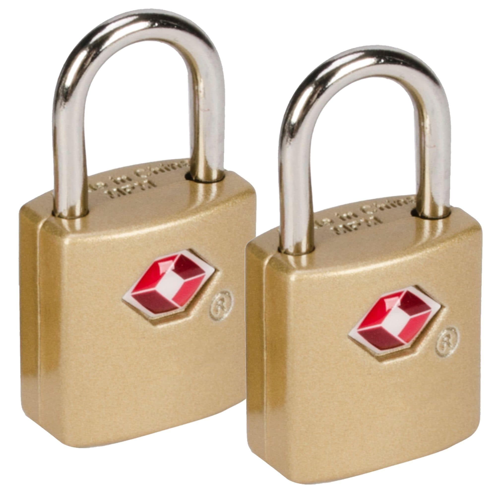 Maple Leaf Travel Sentry TSA-Approved Mini Brass Travel Luggage/Suitcase Key Locks, 2-pk
