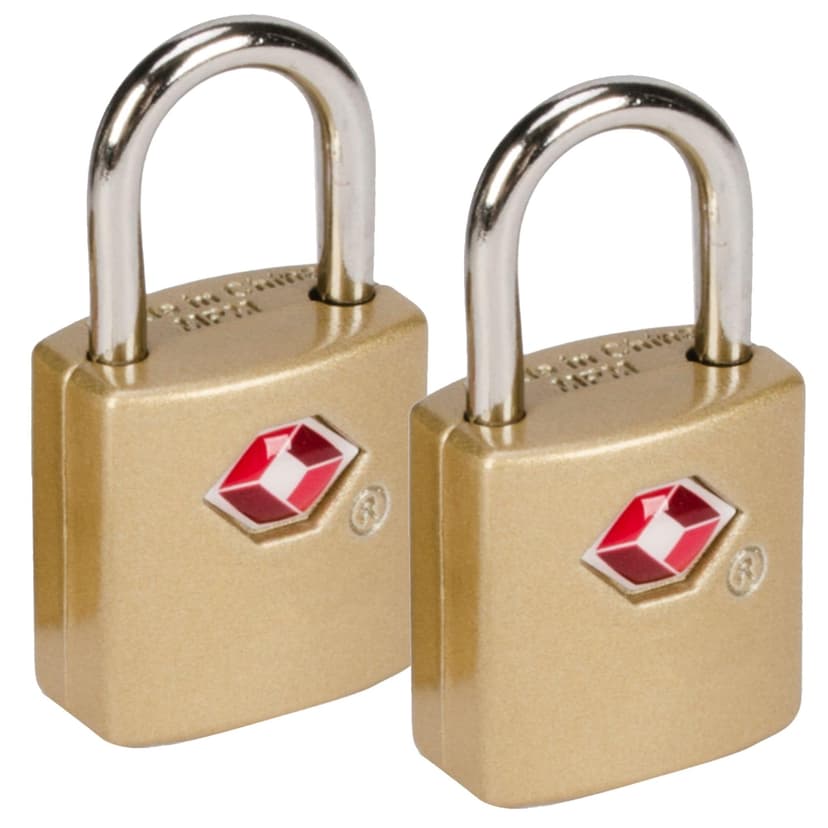 Maple Leaf Travel Sentry TSA-Approved Mini Brass Travel Luggage/Suitcase Key Locks, 2-pk