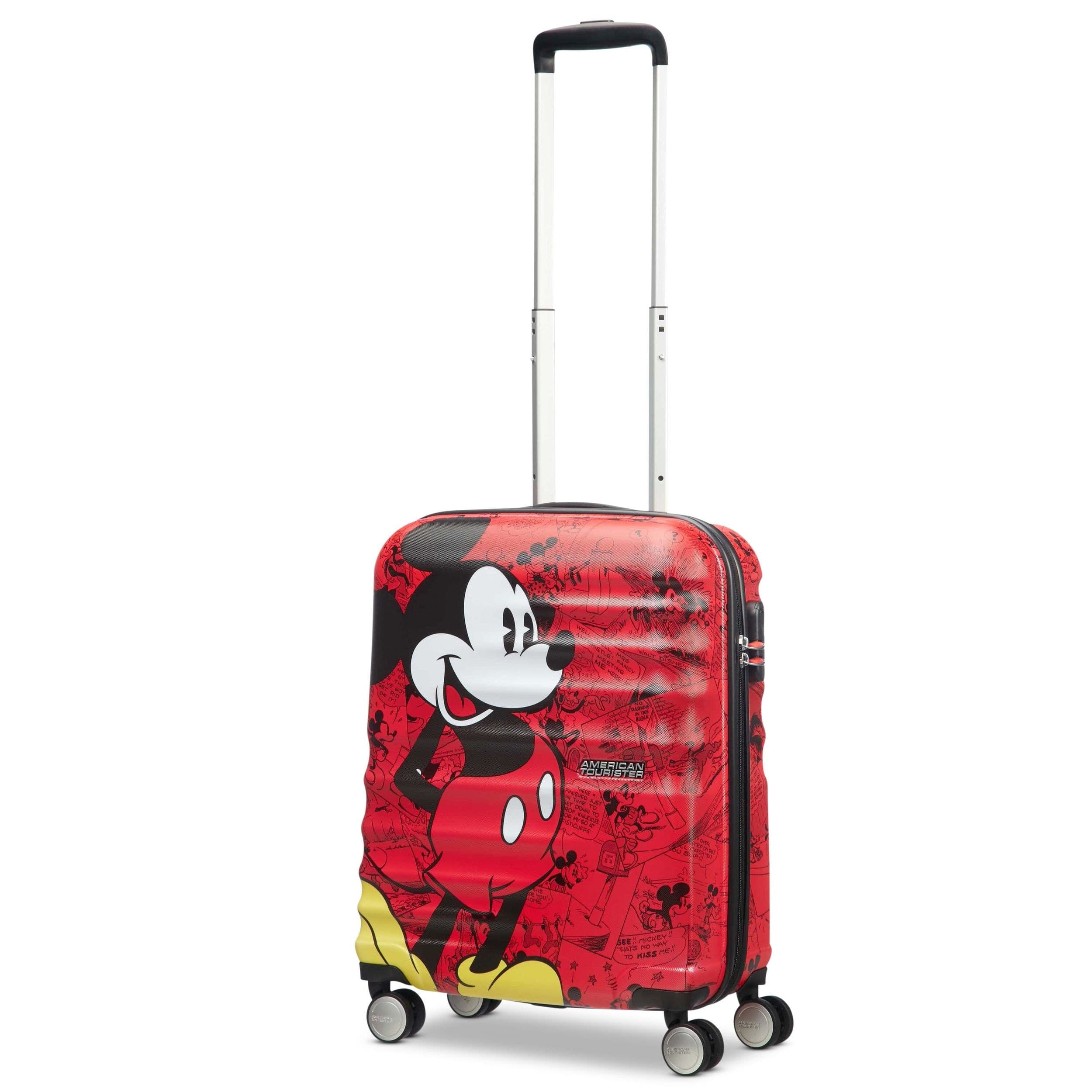 American Tourister Spinner Carry-On Disney Luggage, Mickey Comics Red