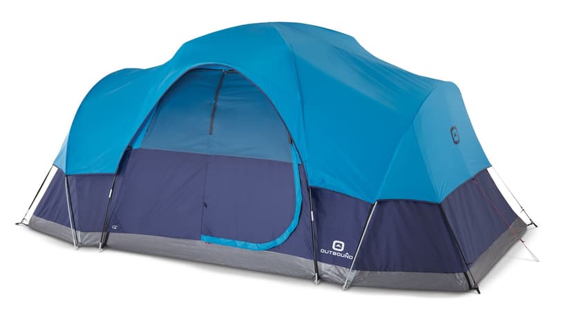Outbound 3-Season, 8-Person Camping Dome Tent with Rain Fly & Carry Bag