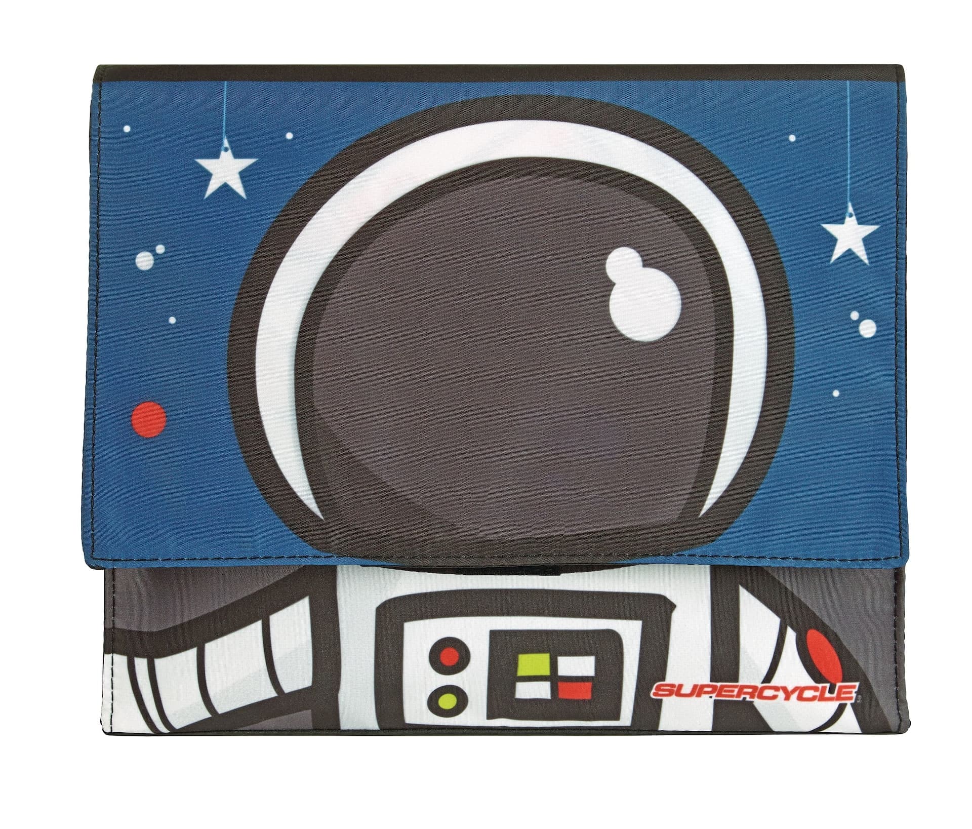 Supercycle Kids' Handlebar Bike Bag w/Velcro Straps, Blue Space