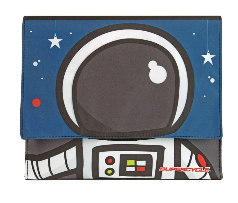 Supercycle Kids' Handlebar Bike Bag w/Velcro Straps, Blue Space