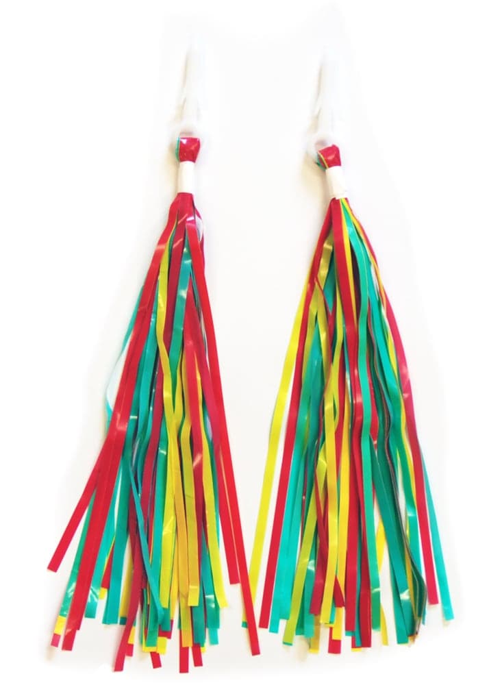 Supercycle Foil Kids' Bike Handlebar Grip Streamers/Tassels, Multi-Colour