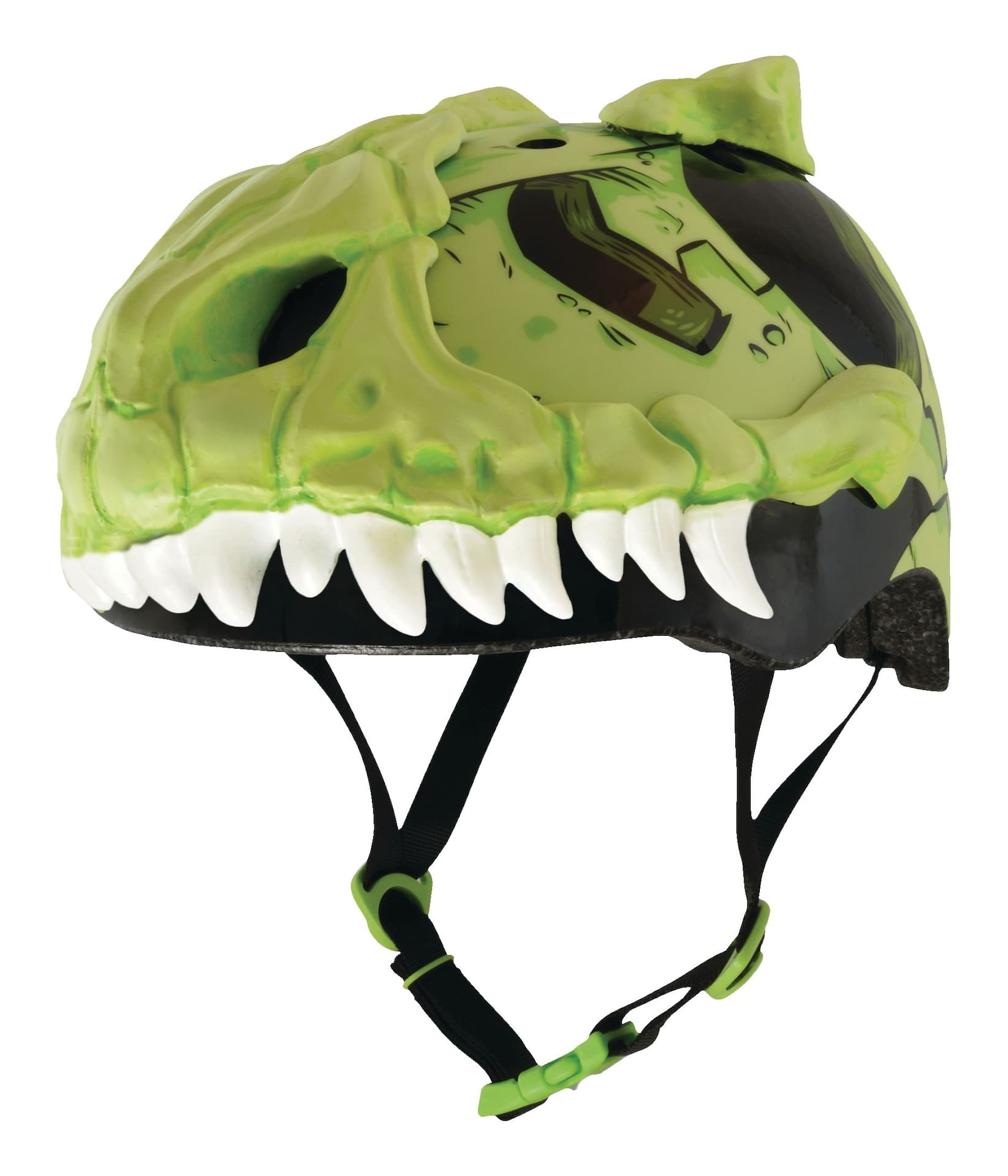 Raskullz T-Bone Multi-Sport Kids' Bike Helmet w/Adjustable Straps, Green, Ages 5-13