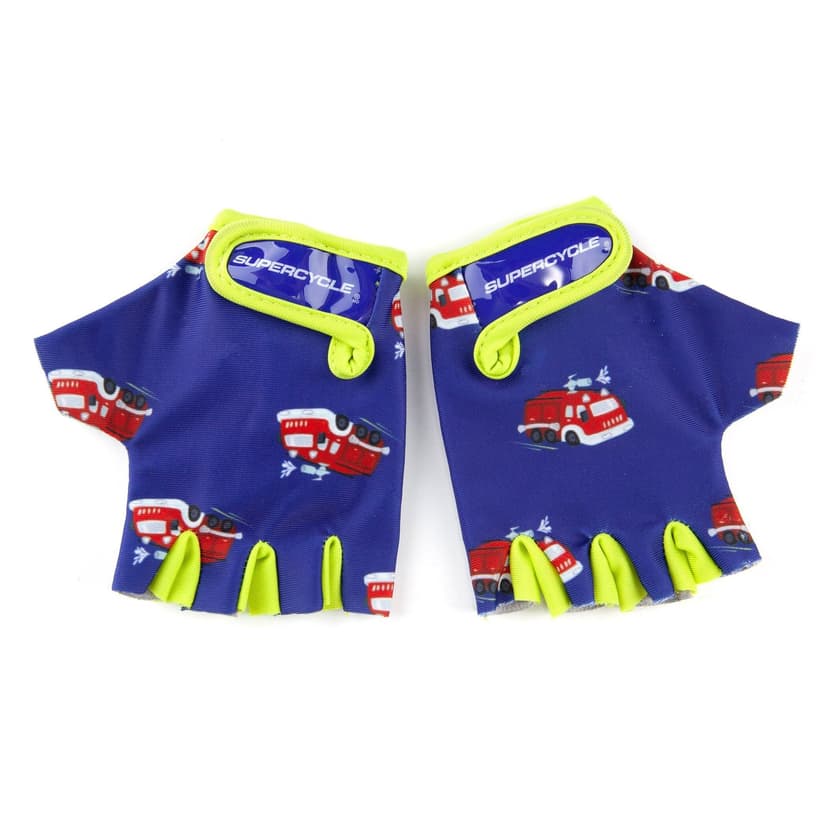 Supercycle Kids' Velcro Half Finger Bike Gloves, Blue