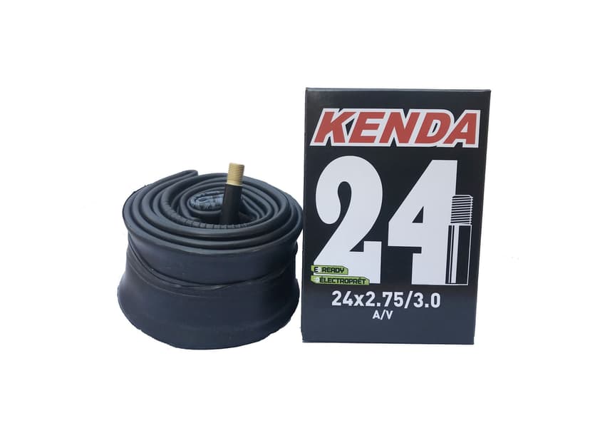 Kenda A/V Schrader Valve Standard Bike Tire Tube, 24x2.75/3.0-in