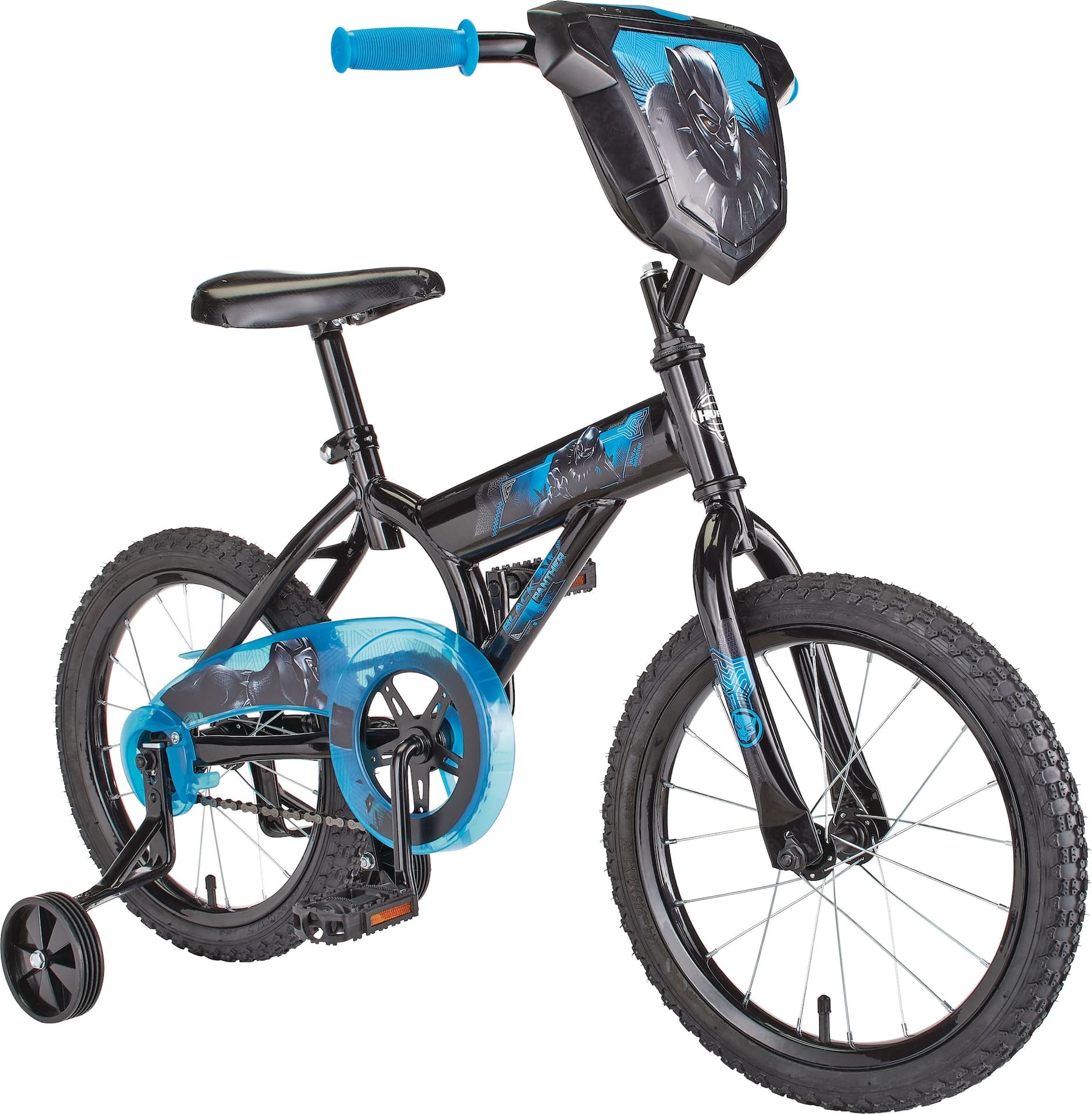 Marvel Black Panther Kids' Bike, 16-in Wheel, Black/Blue