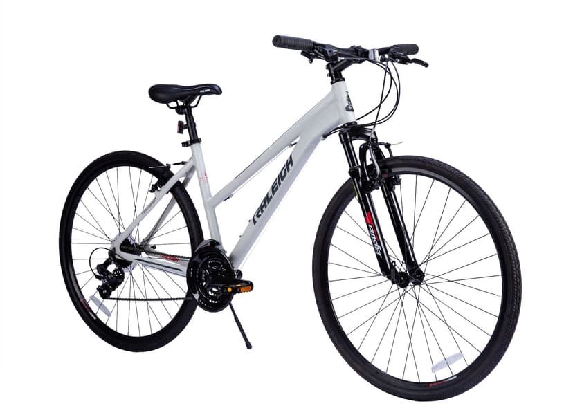 Raleigh Overtake Hybrid Bike, 700C, White