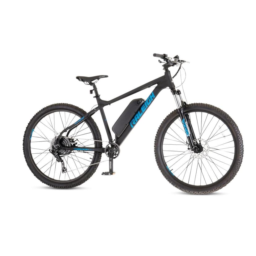 Raleigh Ascend Hardtail Mountain 36V Electric Bike, 350W Motor, 27.5-in Wheel, Black