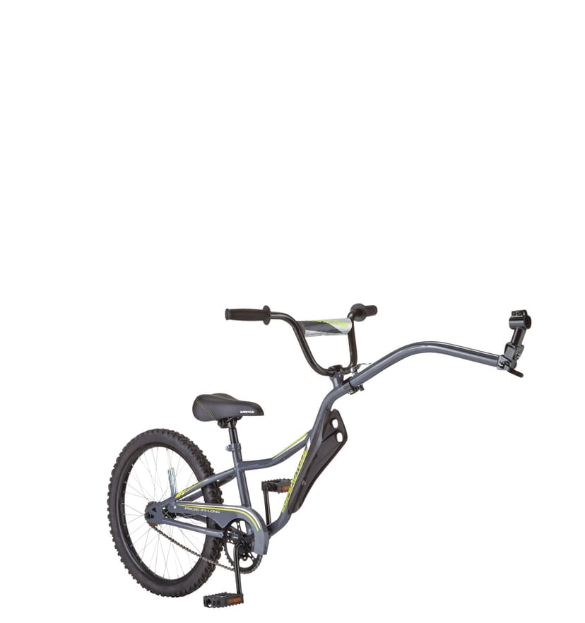 Supercycle Ride-A-Long Bike Trailer/ Co-Pilot Bike Trailer, 20-in Wheels, Kids, Grey