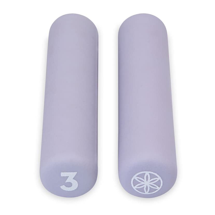 Gaiam Bar Weights, Lilac, One Pair, 3-lb Each