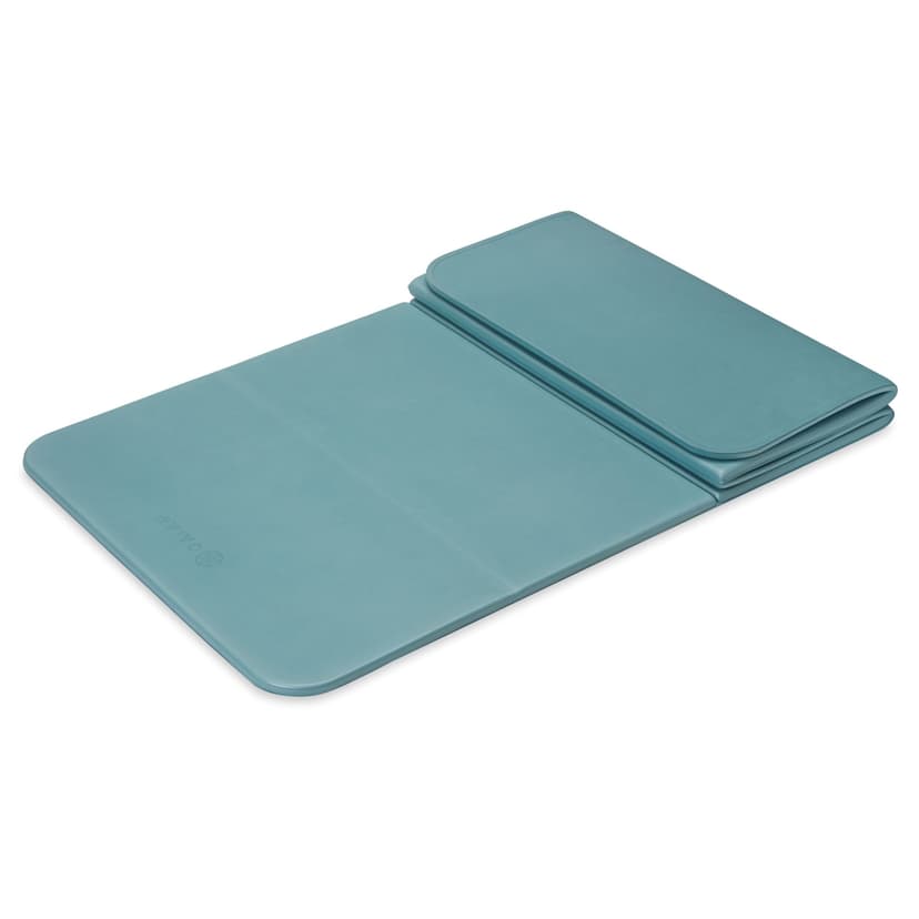 Gaiam Easy-Fold Textured Non-Slip Yoga/Fitness Mat, Seafoam, 12-mm