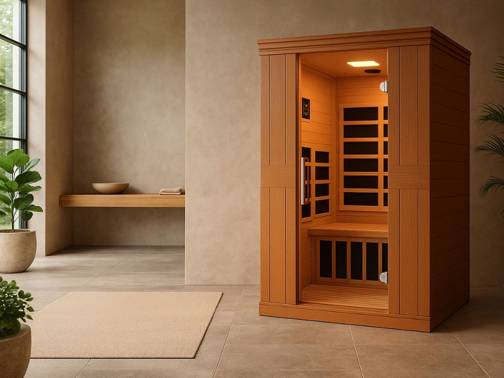 Westinghouse 1725 Infrared Sauna with LED Light Therapy, 2 Person