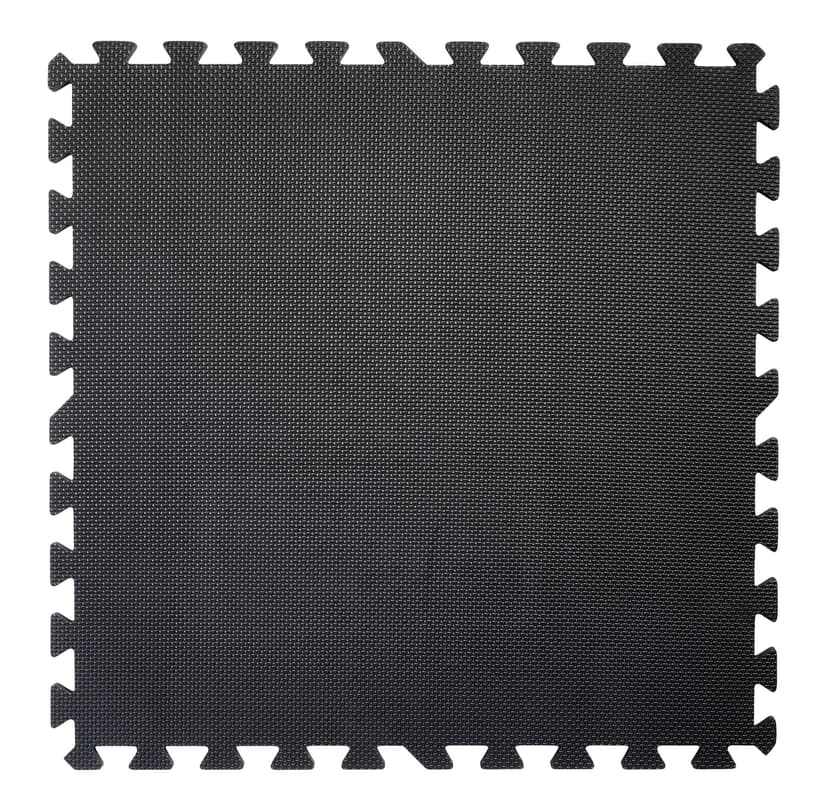 WA:KE Athletic 20 mm Thick Interlocking Gym Flooring Tiles, 6-Pack, Black