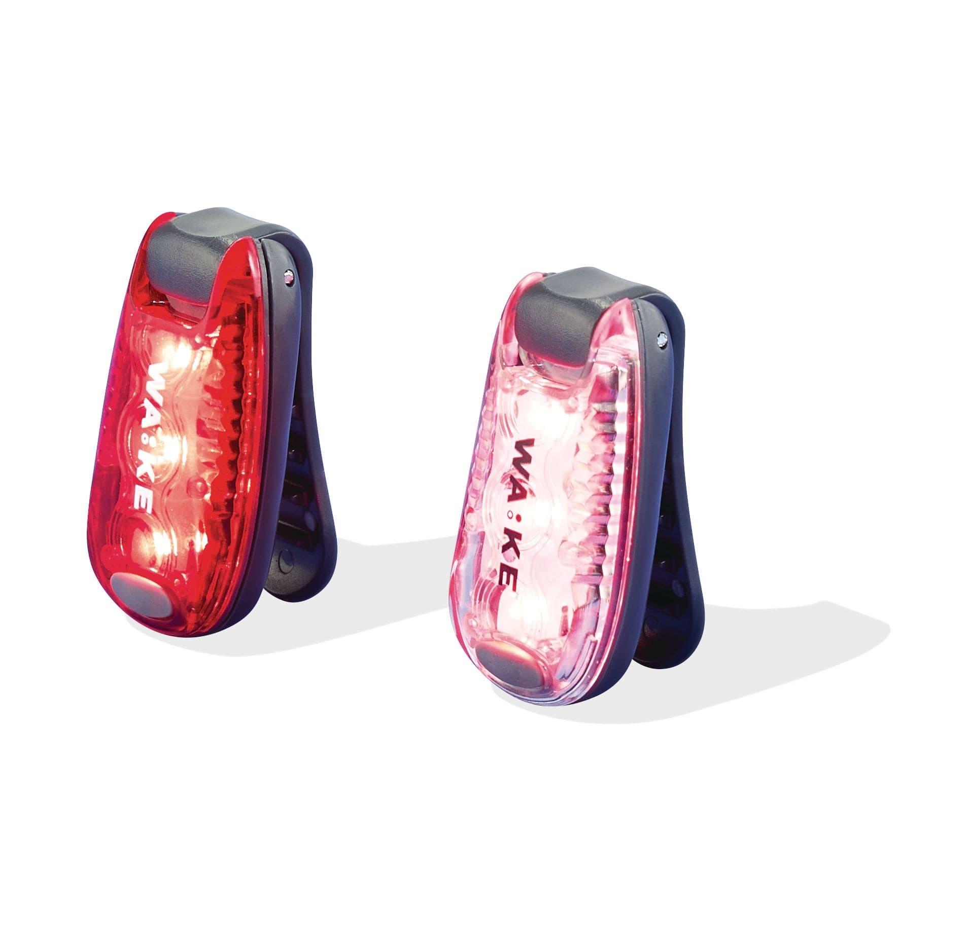 WA:KE Athletic Clip On LED Light Visibility Set for Running/Biking/Walking, 2-pc
