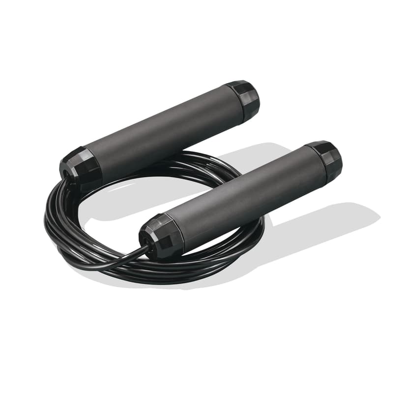 WA:KE Athletic Rubber Grip Speed Jump Rope, Black, 9-ft
