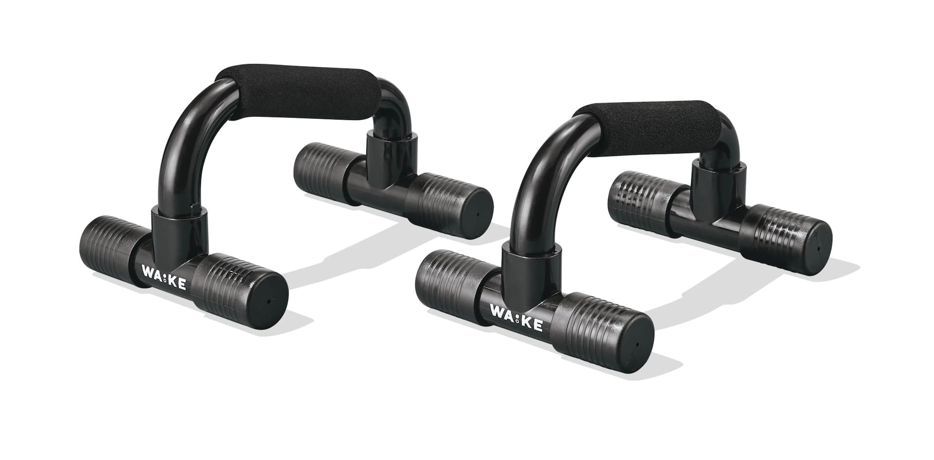 WA:KE Athletic Non-Slip Push-Up Handle Set, Black, 2-pc