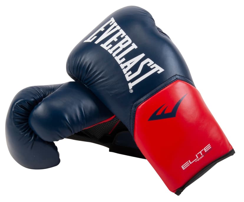 Everlast Elite Boxing Gloves, Navy/Red, 14-oz