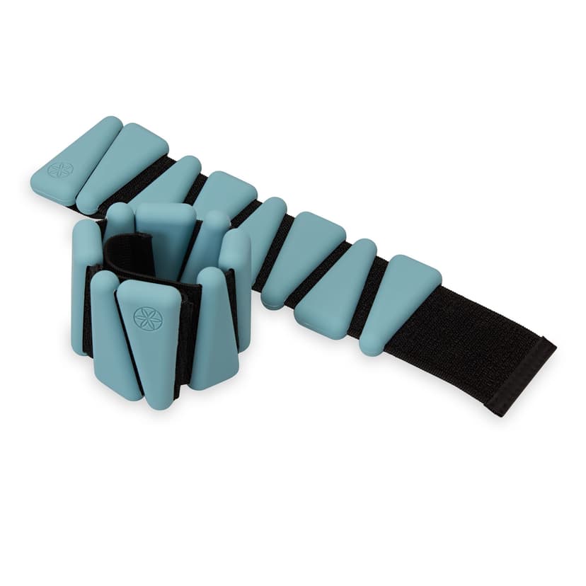 Gaiam Ankle/Wrist Weights, Aqua, One Pair, 1-lb Each
